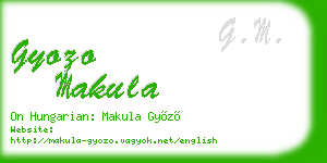 gyozo makula business card