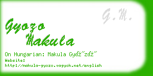 gyozo makula business card